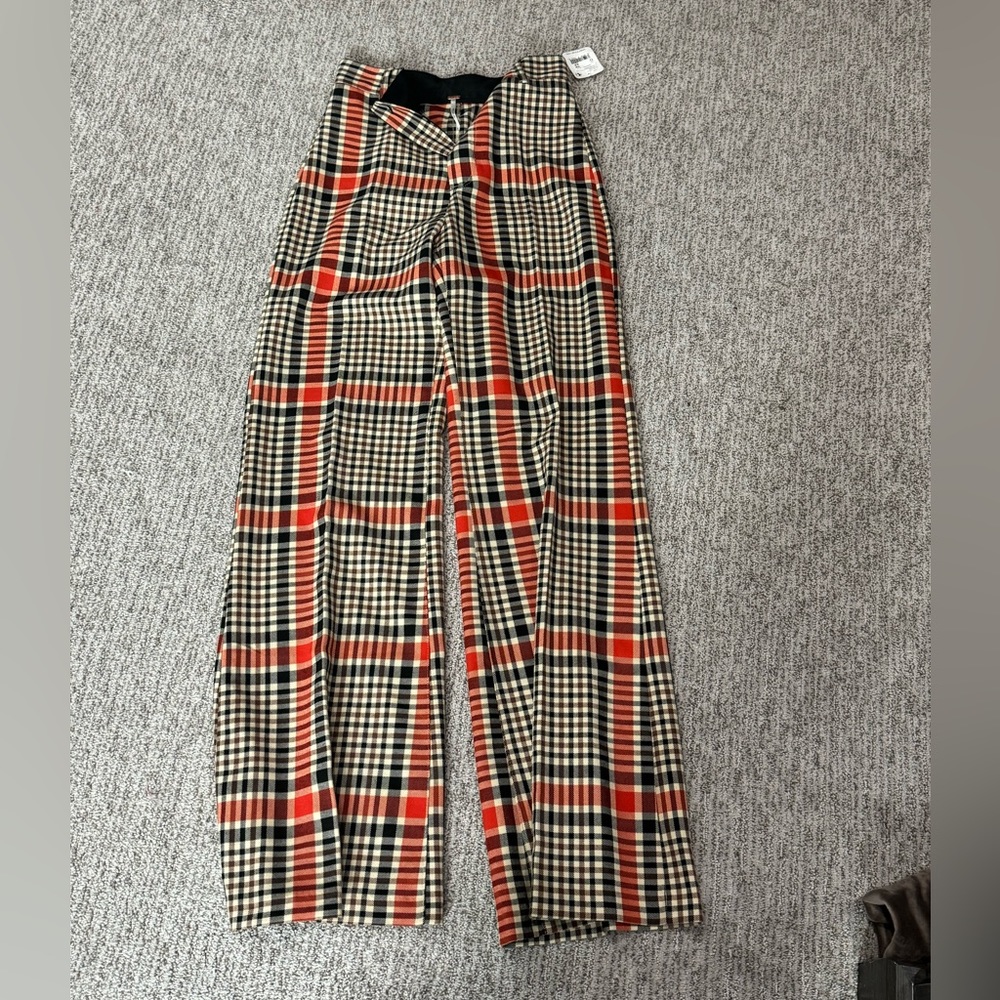 Free people plaid pants